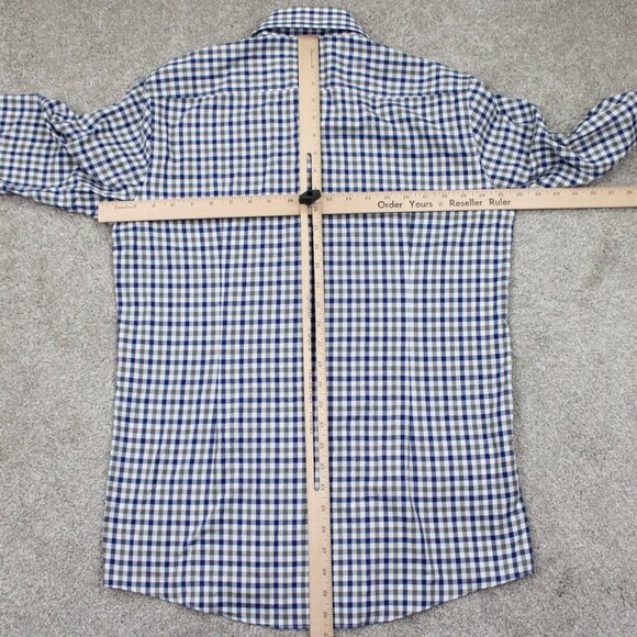 BOSS Hugo Boss Miles US Dress Shirt Adult 15 1/4, 34/35 Blue/Gray Sharp Fit L/S - Picture 9 of 12